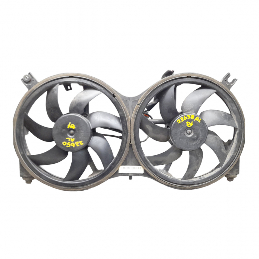 Вентилятор радиатора Nissan Pathfinder '14-'17 (VQ35DE, QR25DER) цельный 2 вентилятора контрактный