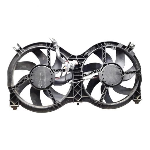 Вентилятор радиатора Nissan Pathfinder '14-'17 (VQ35DE, QR25DER) цельный 2 вентилятора контрактный