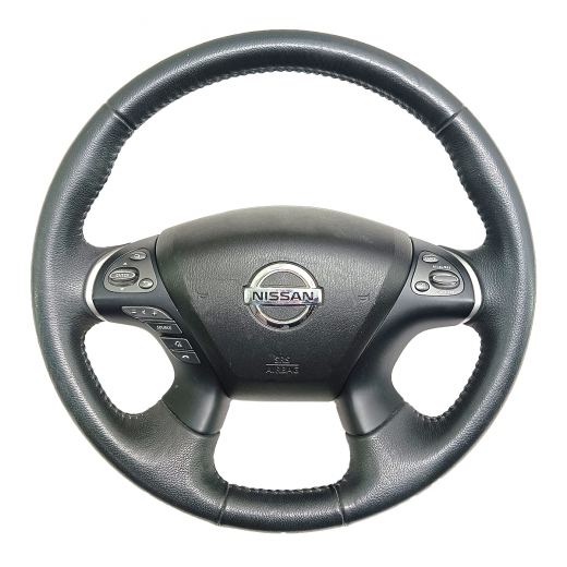 Руль Nissan Pathfinder '14-'17 Airbag (4 луча, кожа, кнопки) Контрактный