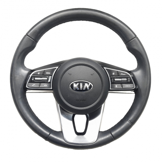 Руль Kia Cerato/ Forte '18-'22 Airbag (3 луча, кожа, кнопки) Контрактный
