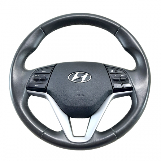 Руль Hyundai Tucson '15-'21 Airbag (3 луча, кожа, кнопки) Контрактный
