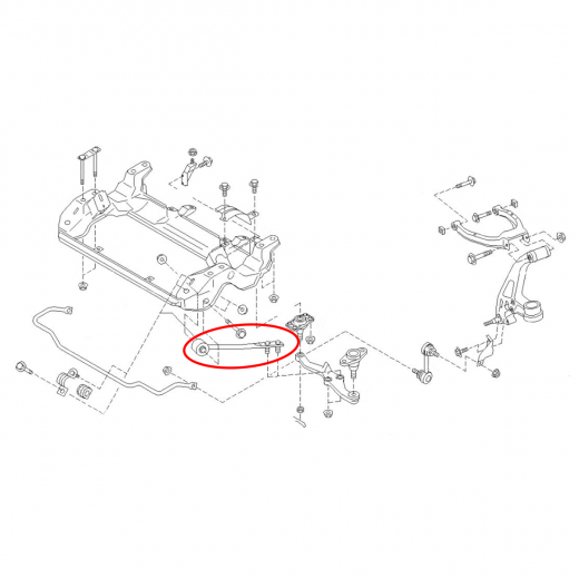 Рычаг передний Nissan Skyline '93-'02/ Laurel '93-'02/ Stagea '96-'01 правый нижний растяжка 4WD контрактный