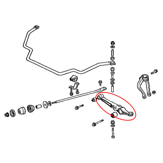 Рычаг передний Honda Inspire/ Saber '95-'98 левый нижний поперечный 2WD контрактный