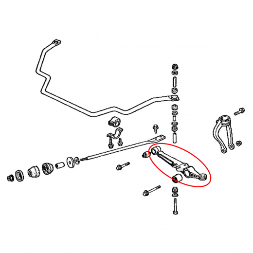 Рычаг передний Honda Inspire/ Saber '95-'98 правый нижний поперечный 2WD контрактный