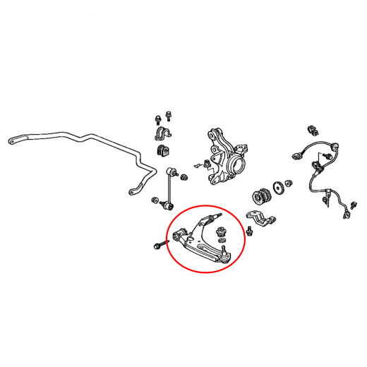 Рычаг передний Honda Stepwgn '01-'05 правый нижний контрактный