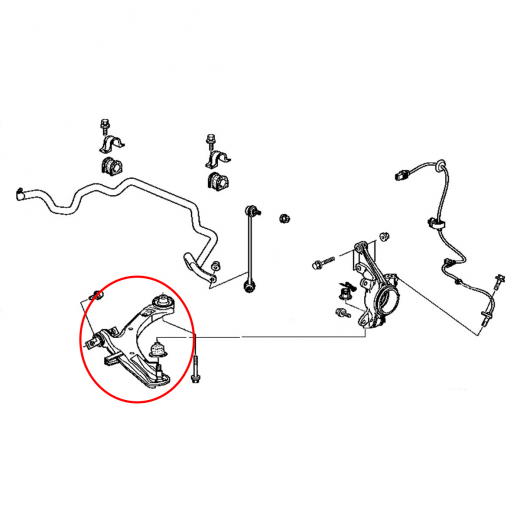 Рычаг передний Honda Stepwgn '05-'09 правый нижний контрактный