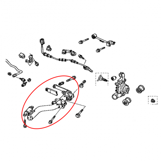 Рычаг задний Honda CR-V '01-'06 левый нижний контрактный