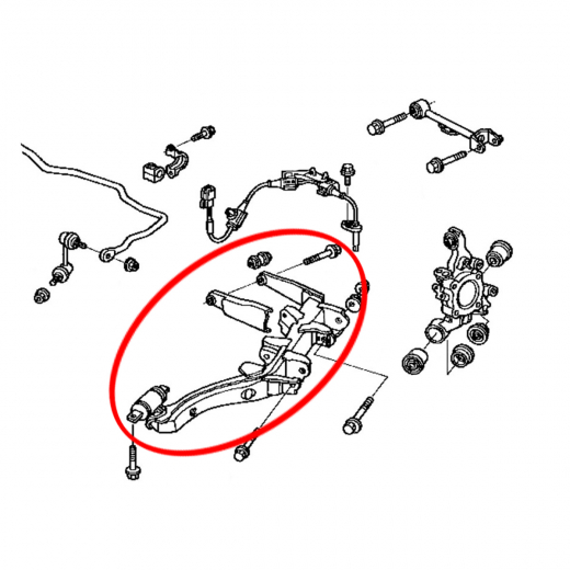 Рычаг задний Honda Odyssey '03-'13 левый нижний контрактный
