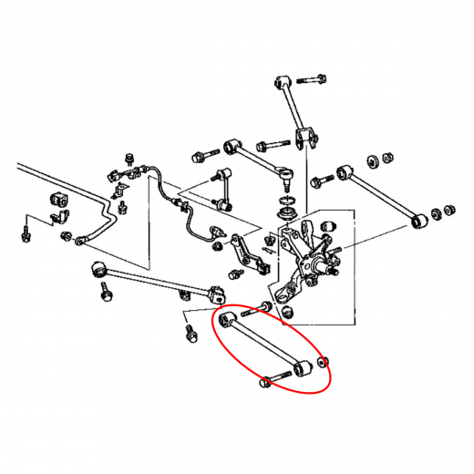 Рычаг задний Honda Accord/ Torneo '97-'02/ Isuzu Aska '97-'02 нижний поперечный контрактный