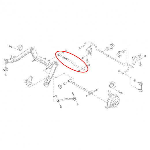 Рычаг задний Nissan Bluebird '91-'95 нижний поперечный регулируемый 2WD контрактный