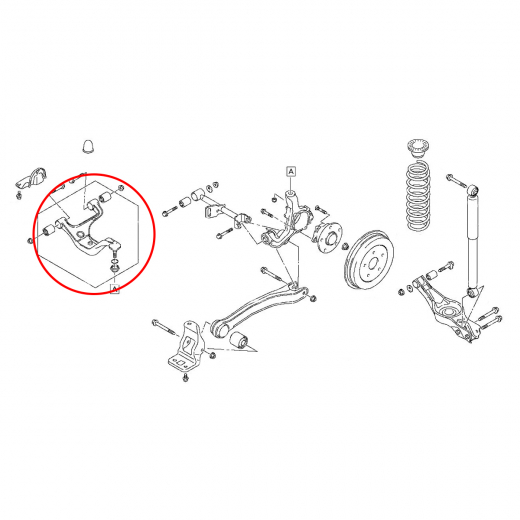 Рычаг задний Suzuki Escudo/ Grand Vitara '05-'15 левый верхний контрактный