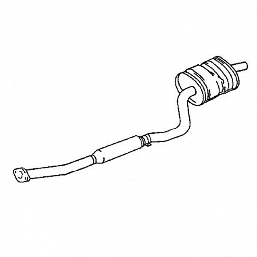 Глушитель Toyota Spacio '97-'01 (7A-FE) 4WD (в сборе с резонатором) Контрактный