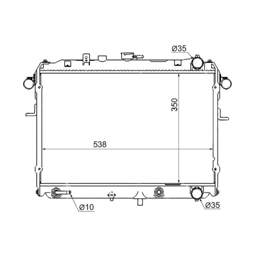 Радиатор охлаждения Mazda Bongo/ Nissan Vanette '99-'14 (F8-E) AT контрактный в сборе