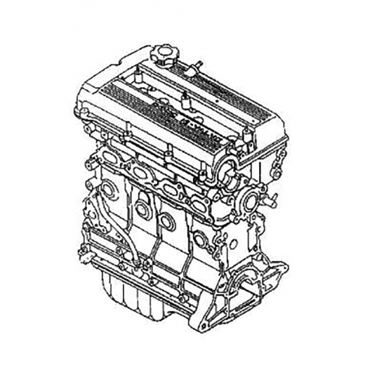 Двигатель контрактный Mazda 2,0L FE-DE