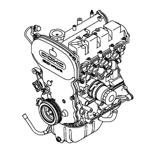 Двигатель Контрактный Mitsubishi 0,7L 4A30-T DOHС, 20 клапанный, продольный