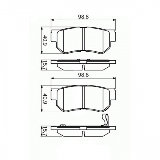 Колодки тормозные задние Mando MPH-18 дисковые