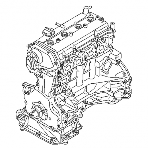 Двигатель контрактный Nissan 2,0L QR20DE, 2WD