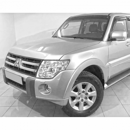 Крыло переднее Mitsubishi Pajero '06-'18 левое под уширитель, накладки API (Тайвань)