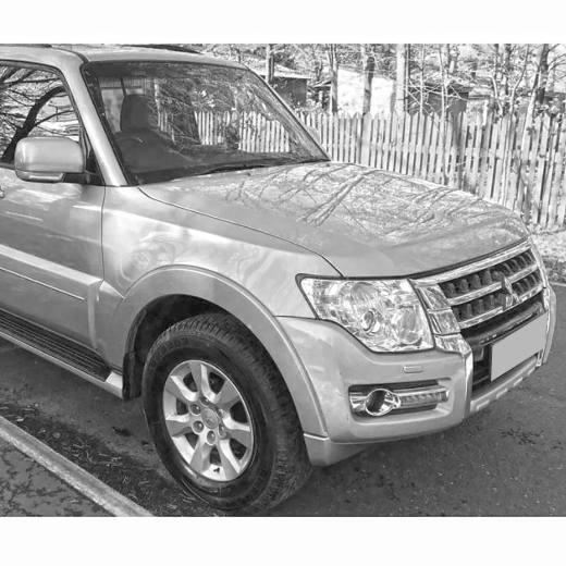 Крыло переднее Mitsubishi Pajero '06-'18 правое под уширитель, накладки API (Тайвань)