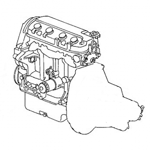 Двигатель контрактный Honda 1,5L D15B '89-'95, карбюраторный