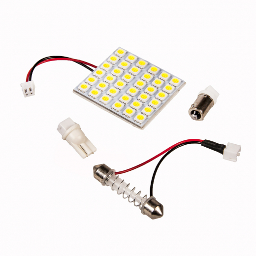 Лампа диод белый SV8, 5-8, BA9s, W21W DL-PL3612W панель из 36 диодов LED Deon