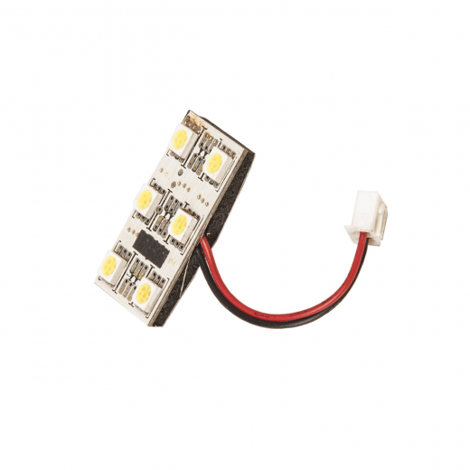 Лампа диод белый SV8, 5-8, BA9s, W21W DL-PL0607W панель из 6 диодов LED Deon