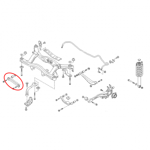 Рычаг задний Subaru Legacy/ B4/ Lancaster/ Outback '97-'09 нижний поперечный 4WD контрактный