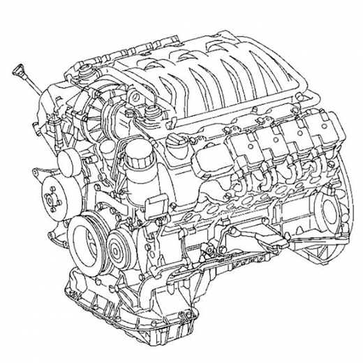 Двигатель контрактный Mercedes-Benz 5,0L 113.967