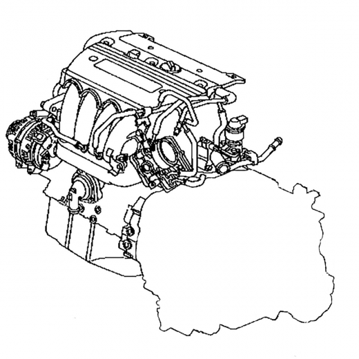 Двигатель контрактный Honda Stepwgn/ Civic 2,0L K20A i-VTEC