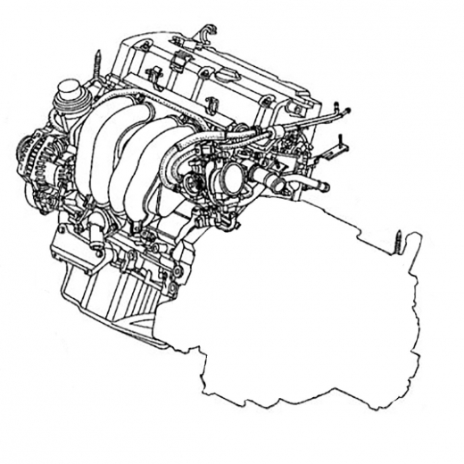 Двигатель контрактный Honda CR-V/ Stepwgn 2,4L K24A i-VTEC