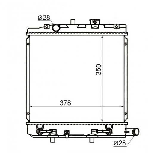 Радиатор охлаждения Mazda Demio '96-'99 (B3-ME, B5-ME) MT контрактный в сборе