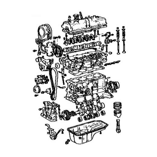 Двигатель контрактный Toyota 1,5L 3A-LU