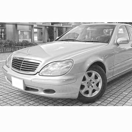 Молдинг бампера Mercedes-Benz S W220 '98-'02 передний левый без отверстий под парктроники API (Тайвань) 