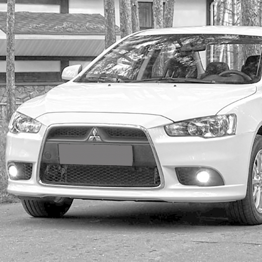 Решетка бампера Mitsubishi Lancer '07-'16 передняя API (Тайвань)