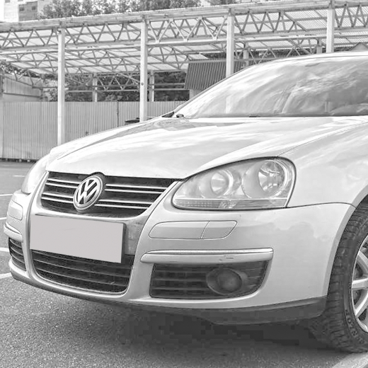 Решетка бампера Volkswagen Golf Wagon '07-'09/ Jetta '05-'10 передняя API (Тайвань)