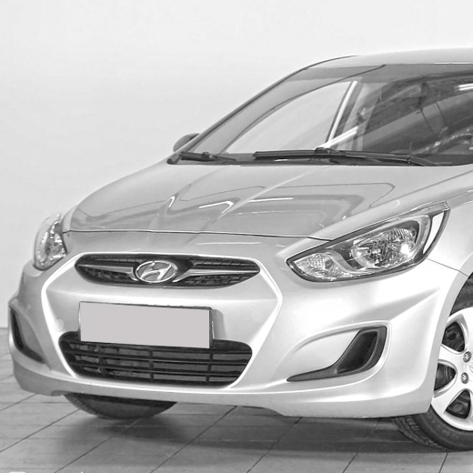 Решетка бампера Hyundai Solaris '10-'14 передняя JORDEN 