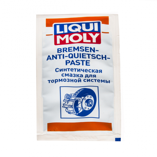 Смазка суппорта Liqui Moly 10G 7585 Синтетическая высокотемпературная смазка,для предотвращения скрипов и шумов при торможении