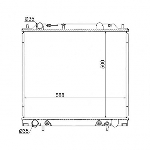 Радиатор охлаждения Mitsubishi Delica '94-'07 (4M40-T, 4M40-TE) SAT (Китай)