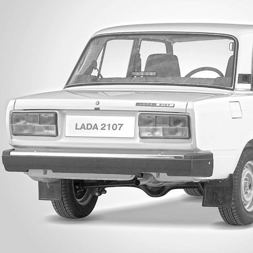 Бампер задний Ваз Lada 2107 '82-'12 в сборе хром АВТОВАЗ