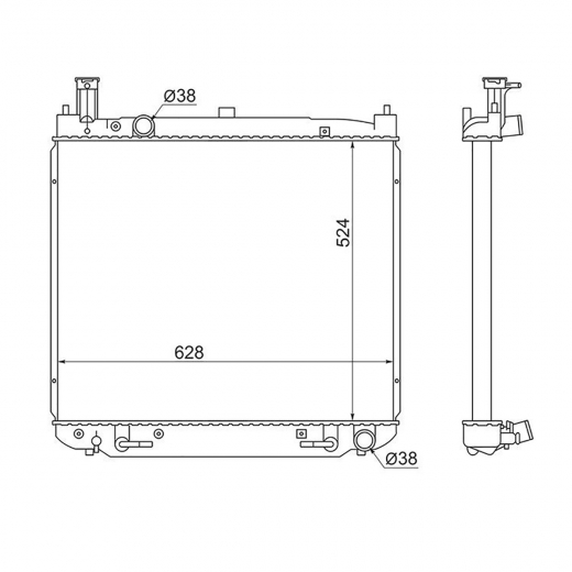 Радиатор охлаждения Toyota Hiace Regius '97-'04/ Granvia / Grand '95-'02 (1KZ-TE) Panda