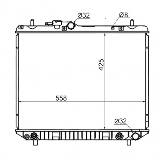 Радиатор охлаждения Daihatsu Terios/ Toyota Cami '97-'06 (HC-EJ, K3-VE, K3-VET) AT электровентилятор контрактный в сборе