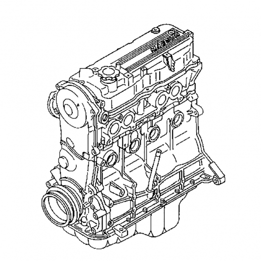 Двигатель контрактный Mazda 2,0L FE, карбюраторный