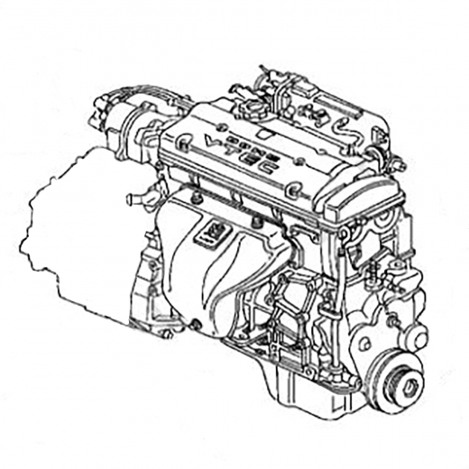 Двигатель контрактный Honda 2,0L F20B DOHC VTEC '99-'02 Blue Top, AT