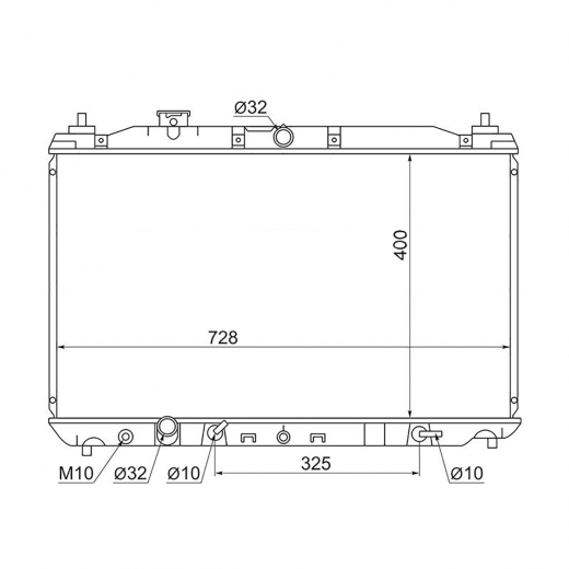 Радиатор охлаждения Honda Stream '06-'09 (R18A, R20A) AT контрактный в сборе
