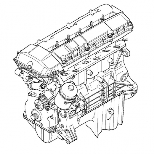 Двигатель контрактный Bmw 2,5L M54B25-256S5
