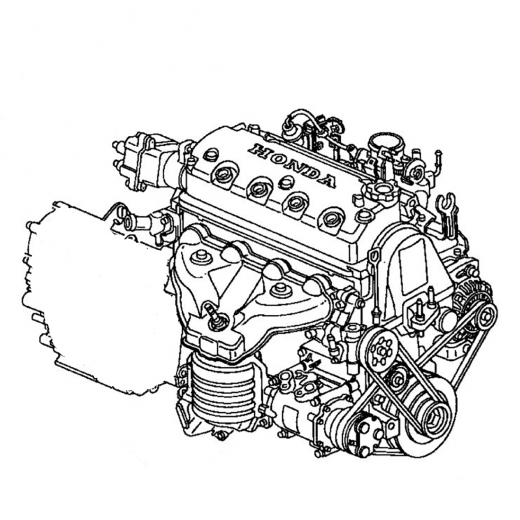 Двигатель контрактный Honda/ Isuzu 1,5L D15B OBD-II,посадочное шкива 28мм болт 14x36