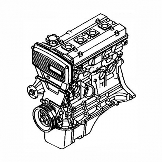 Двигатель контрактный Toyota 1,6L 4A-GE '95-'02, 20 клапанный, Black Top, свап-комплект