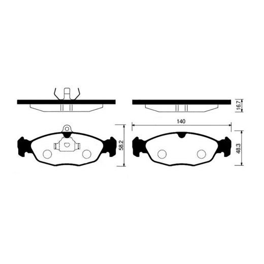 Колодки тормозные передние Madfil PN0021 дисковые