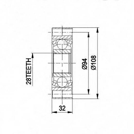 Шрус внутренний заднего привода Volkswagen Passat SKF VKJA8005