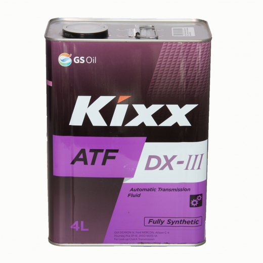 Масло трансмиссионное акпп KIXX 4л. ATF DX-III Fulli-Synthetic (L250944TE1)